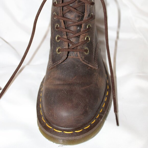 Dr. Martens Crazy Horse Unisex Lace up Leather Boots - Picture 7 of 11